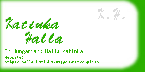 katinka halla business card